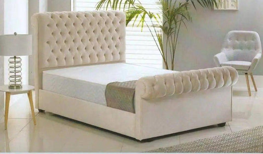 Classic Sleigh Chesterfield Headboard and Footboard - Kings Furniture