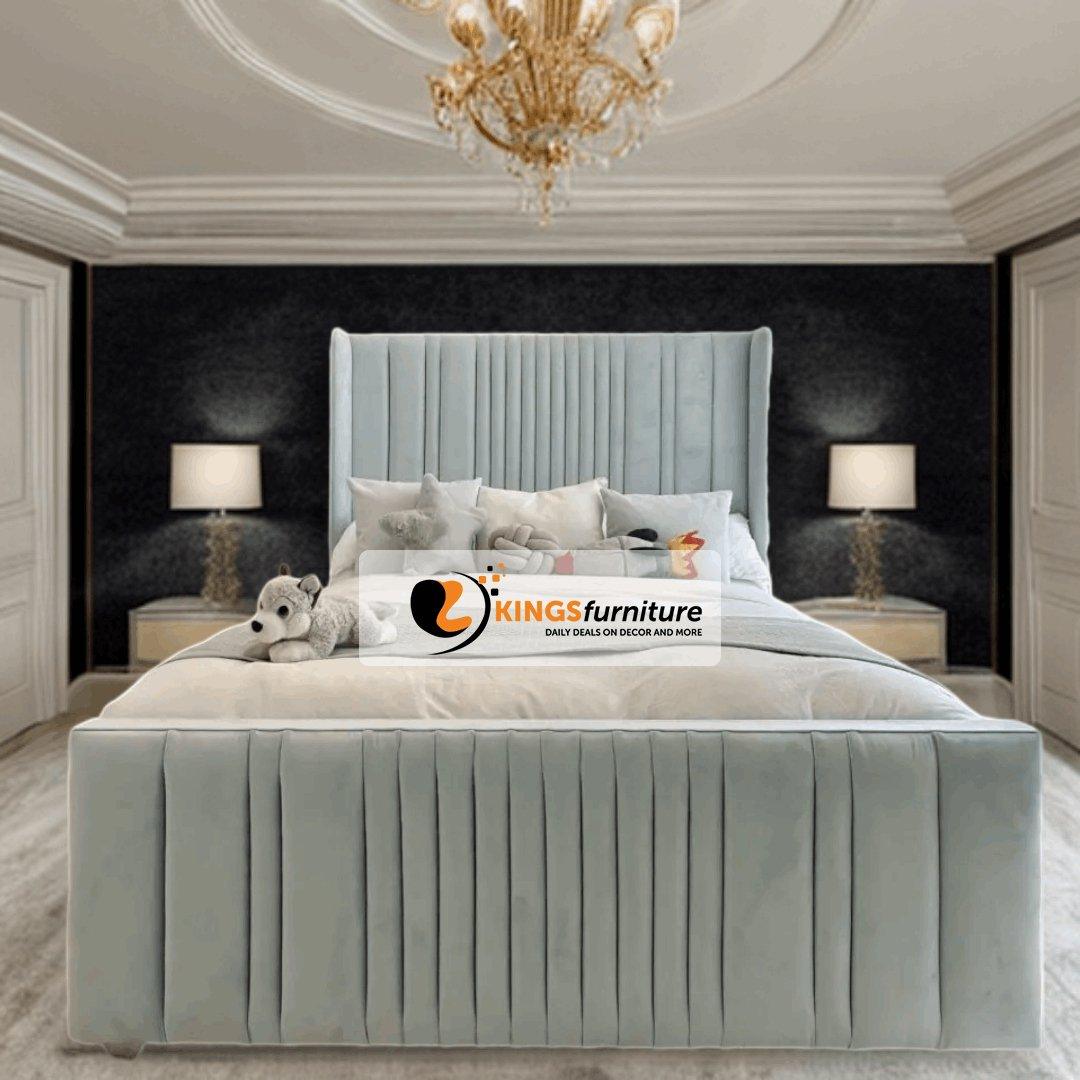 Aeramen Wingback Bed - Kings Furniture