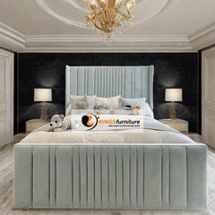 Aeramen Wingback Bed - Kings Furniture