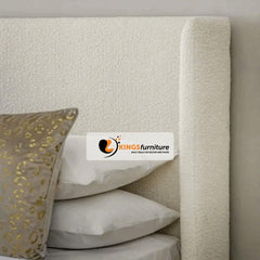 Amelia Wingback Upholstered Bed - Kings Furniture