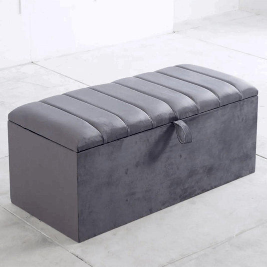 Lined Ottoman Storage Box - Kings Furniture