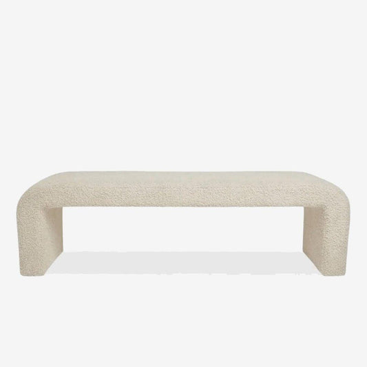 Upholstered Boucle Bench - Kings Furniture